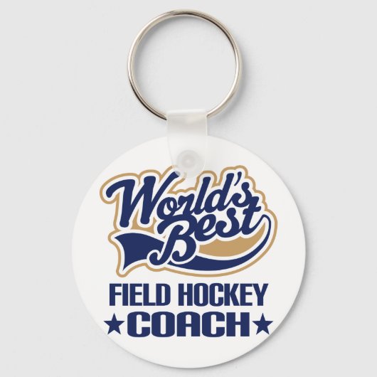 Veldhockey Coach Cadeau Sleutelhanger (Voorkant)