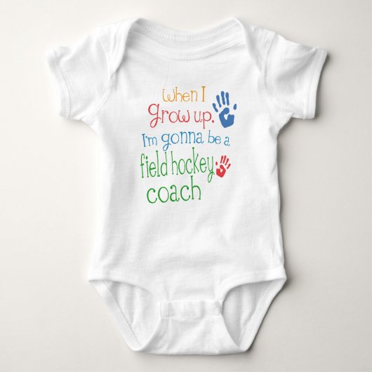 Veldhockey Coach (Future) Baby Baby T-Shirt (Voorkant)