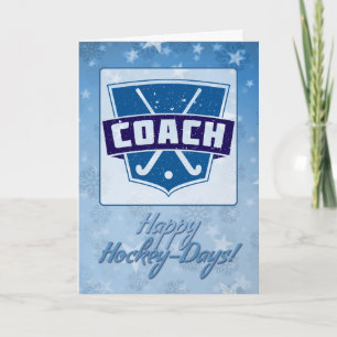 Veldhockey Coach Holiday Card-kaart Feestdagen Kaart