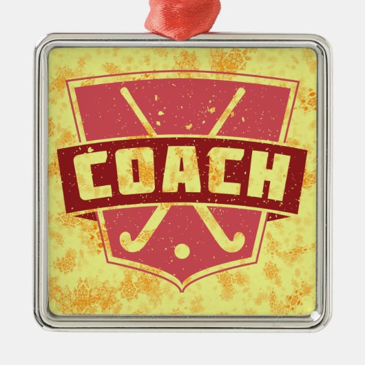 Veldhockey Coach Holiday Ornament (Voorkant)