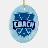 Veldhockey Coach-kerstboomdecoratie Keramisch Ornament (Rechts)