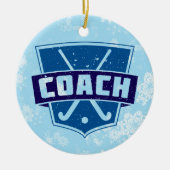 Veldhockey Coach-kerstboomdecoratie Keramisch Ornament (Voorkant)