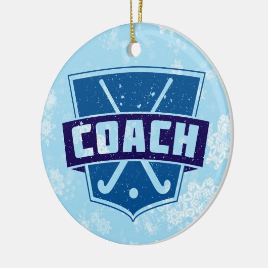 Veldhockey Coach-kerstboomdecoratie Keramisch Ornament (Links)