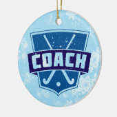 Veldhockey Coach-kerstdecoratie Keramisch Ornament (Links)