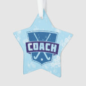 Veldhockey Coach-kerstdecoratie Ornament (voorkant)