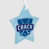 Veldhockey Coach-kerstdecoratie Ornament (voorkant)