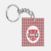 Veldhockey Coach Key Ring Sleutelhanger (Voorkant Links)