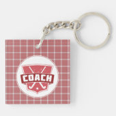Veldhockey Coach Key Ring Sleutelhanger (Achterkant)