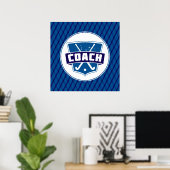 Veldhockey Coach Shield Poster Print (Thuiskantoor)