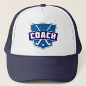 Veldhockey Coach Shield Trucker Pet (Voorkant)