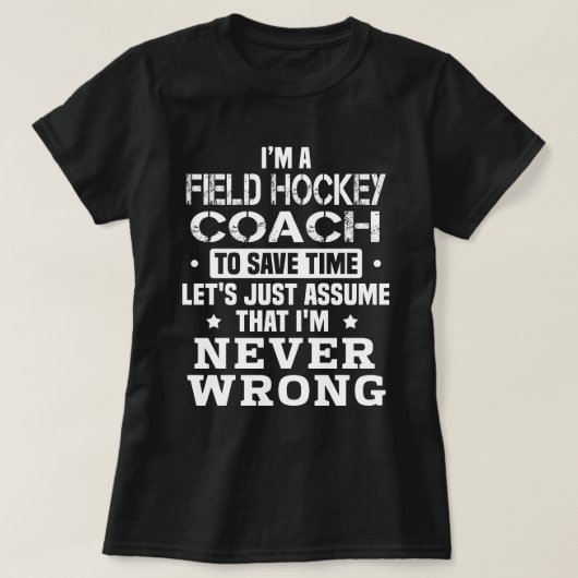 Veldhockey Coach T-shirt (Design voorkant)