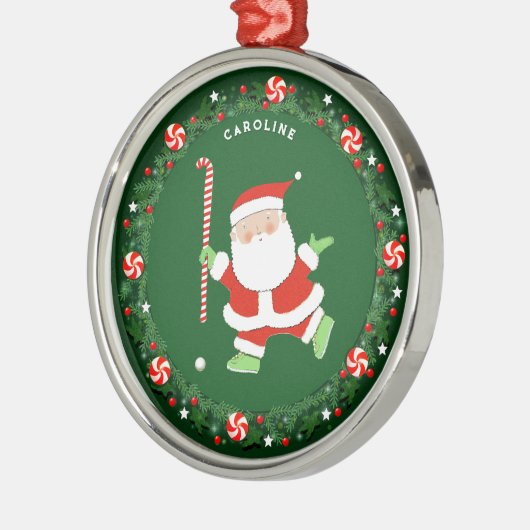 Veldhockey-feestdag cadeau keramisch versiering metalen ornament (Links)