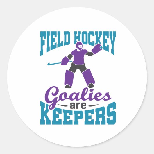 Veldhockey Goalies zijn keepers Ronde Sticker (Voorkant)