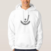 Veldhockey grijze sticks & ball Logo Hoodie (Voorkant)