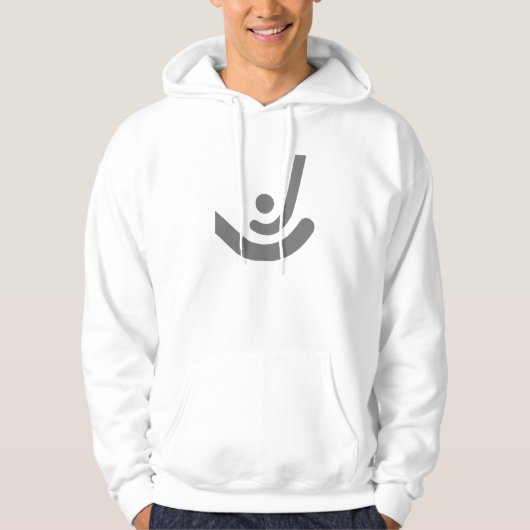 Veldhockey grijze sticks & ball Logo Hoodie (Voorkant)