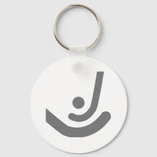 Veldhockey grijze sticks & ball Logo Sleutelhanger