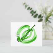 Veldhockey groene logo briefkaart (Staand voorkant)
