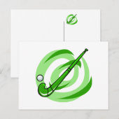 Veldhockey groene logo briefkaart (Voorkant / Achterkant)