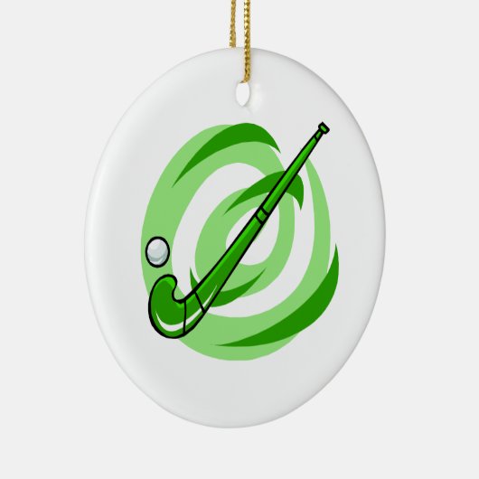 Veldhockey groene logo keramisch ornament (Rechts)
