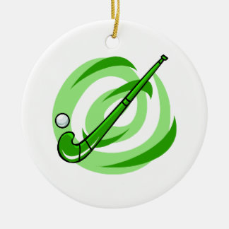 Veldhockey groene logo keramisch ornament