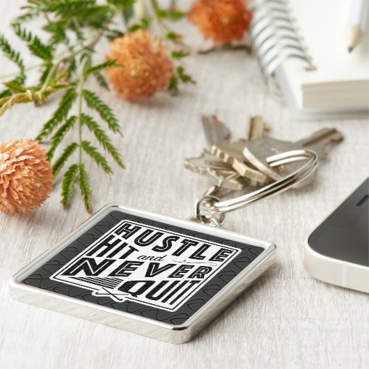 Veldhockey, hit en sluit nooit met toetsenbord af sleutelhanger (Zijkant)