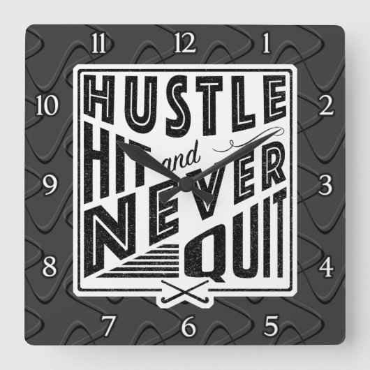 Veldhockey Hustle, Hit & Nooit Wall Clock afsluite Vierkante Klok (Voorkant)