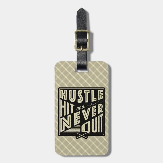 Veldhockey Hustlie Hit & Nooit met Label bagage st Bagagelabel (Voorkant verticaal)