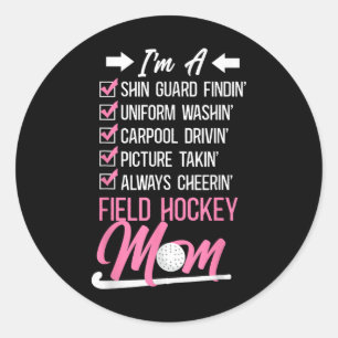 Veldhockey Ik ben een scheenbeschermer zoekend vel Ronde Sticker
