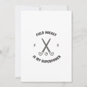Veldhockey is mijn superkracht feestdagenkaart (Voorkant)