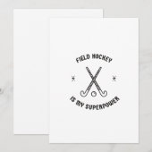 Veldhockey is mijn superkracht feestdagenkaart (Voorkant / Achterkant)