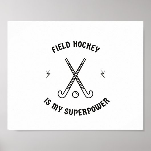 Veldhockey is mijn superkracht poster (Voorkant)