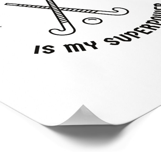 Veldhockey is mijn superkracht poster (Hoek)