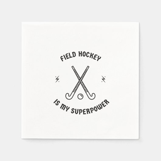 Veldhockey is mijn superkracht servet (Voorkant)