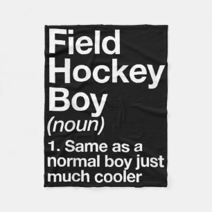 Veldhockey Jongen Definitie Grappige Sport Fleece Deken
