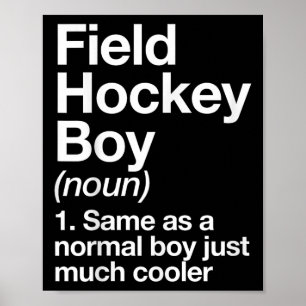 Veldhockey Jongen Definitie Grappige Sport Poster