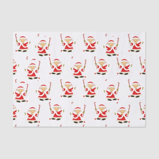 Veldhockey kerstfeestdag cadeau tissuepapier (Voorkant)