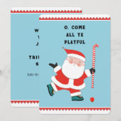 Veldhockey kerstfeestkaarten feestdagenkaart (Voorkant / Achterkant)