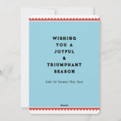 Veldhockey kerstfeestkaarten feestdagenkaart (Achterkant)