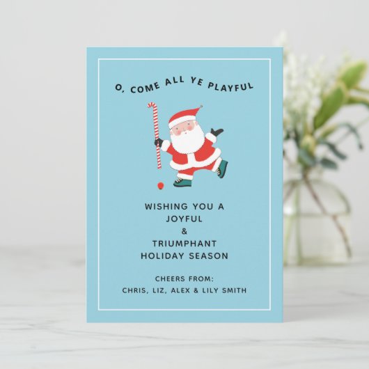 Veldhockey-kerstkaarten (Staand voorkant)