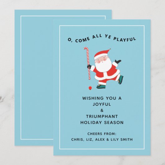 Veldhockey-kerstkaarten (Voorkant / Achterkant)