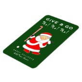 Veldhockey-kerstkaartjes voor feestdagen magneet (Linkerzijde)