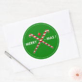 Veldhockey-kerstkerst Klassieke Sticker (Envelop)
