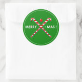Veldhockey-kerstkerst Klassieke Sticker (Tas)
