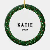 Veldhockey Kerstmis Collectible 2023 Keramisch Ornament (Achterkant)