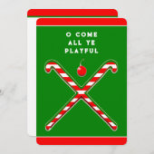 Veldhockey Kerstmis Feestdagenkaart (Voorkant / Achterkant)