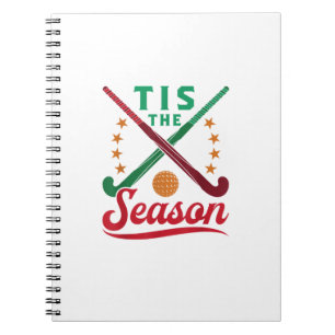 Veldhockey Kerstmis Is Het Seizoen Speler Vakantie Notitieboek