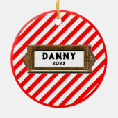 Veldhockey Kerstmis Keramisch Ornament (Achterkant)