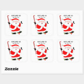 Veldhockey Kerstmis Vierkante Sticker (Vel)