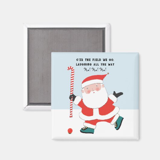Veldhockey-kerststookstudent Magneet (Voorkant / Achterkant)