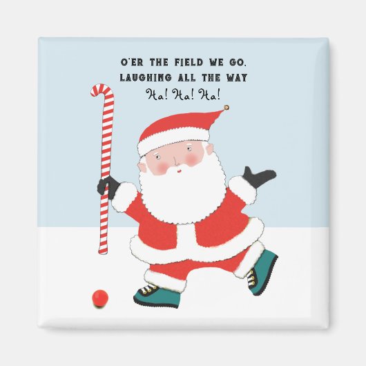 Veldhockey-kerststookstudent Magneet (Voorkant)